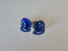 Charger l&#39;image dans la galerie, Bijoux - Début - Ensemble - Boucles d&#39;oreilles et pendentif Floret - Bleu

